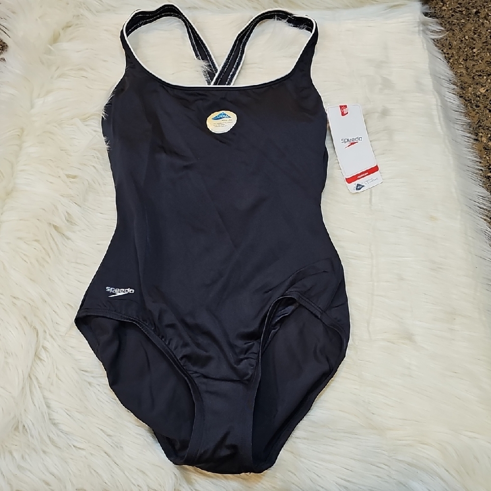 Speedo Women's Classic Black One-Piece Swimsuit